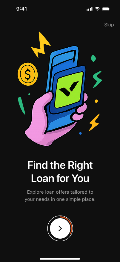 App screenshot - Find the Right Loan for You